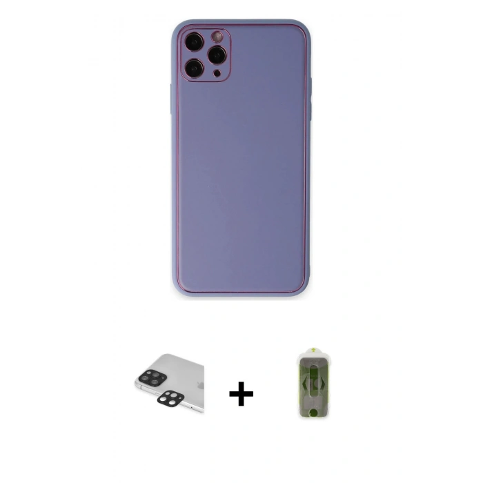 MARSİLYAN™- iPhone 11 Pro Max Kılıf Yadigar Klasik - Siyah Joko Magic 5D Hayalet Cam + Pers Alüminyum Kamera Lens - SH