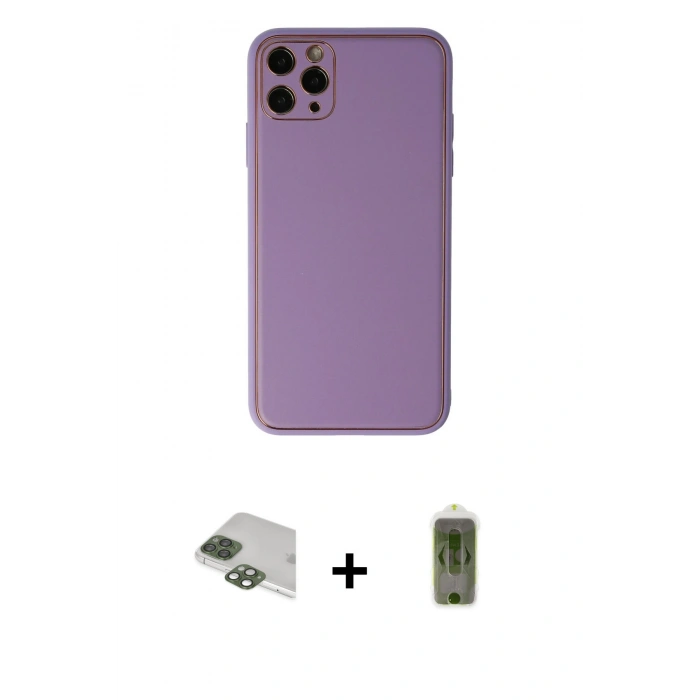 MARSİLYAN™- iPhone 11 Pro Max Kılıf Yadigar Klasik - Siyah Joko Magic 5D Hayalet Cam + Pers Alüminyum Kamera Lens - YL