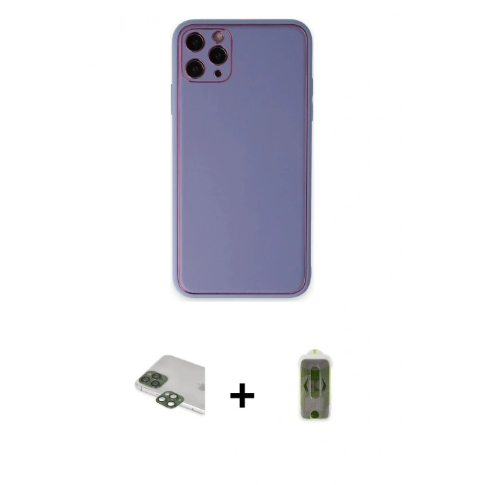 MARSİLYAN™- iPhone 11 Pro Max Kılıf Yadigar Klasik - Siyah Joko Magic 5D Hayalet Cam + Pers Alüminyum Kamera Lens - YL
