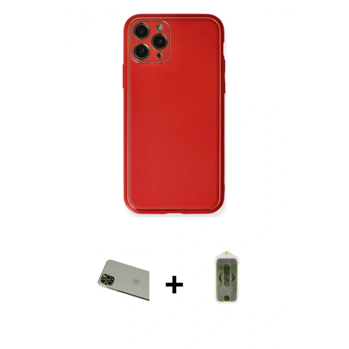 MARSİLYAN™- iPhone 11 Pro Max Kılıf Yadigar Klasik - Siyah Joko Magic 5D Hayalet Cam + Rainbow Kamera Lens Koruma Cam - YL