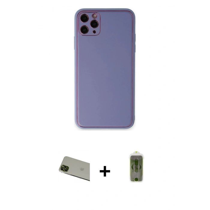 MARSİLYAN™- iPhone 11 Pro Max Kılıf Yadigar Klasik - Siyah Joko Magic 5D Hayalet Cam + Rainbow Kamera Lens Koruma Cam - YL