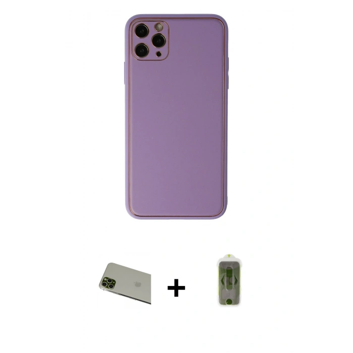 MARSİLYAN™- iPhone 11 Pro Max Kılıf Yadigar Klasik - Siyah Joko Magic 5D Hayalet Cam + Rainbow Kamera Lens Koruma Cam - YL