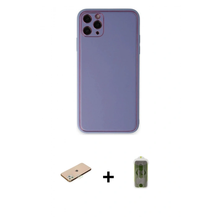 MARSİLYAN™- iPhone 11 Pro Max Kılıf Yadigar Klasik - Siyah Joko Magic 5D Hayalet Cam + Renkli Kamera Lens Koruma Cam - YL