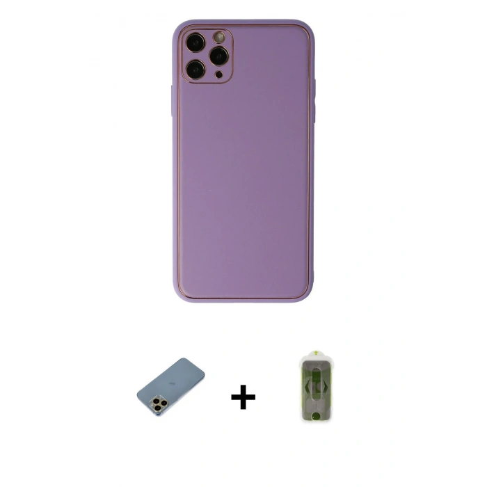 MARSİLYAN™- iPhone 11 Pro Max Kılıf Yadigar Klasik - Siyah Joko Magic 5D Hayalet Cam + Shine Kamera Lens Koruma Cam - GD