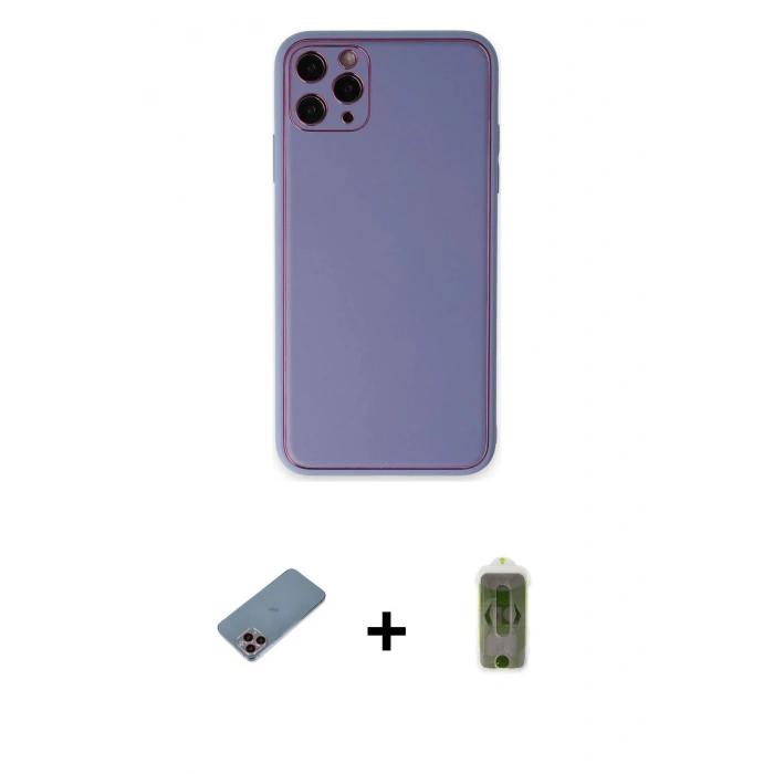 MARSİLYAN™- iPhone 11 Pro Max Kılıf Yadigar Klasik - Siyah Joko Magic 5D Hayalet Cam + Shine Kamera Lens Koruma Cam - PE