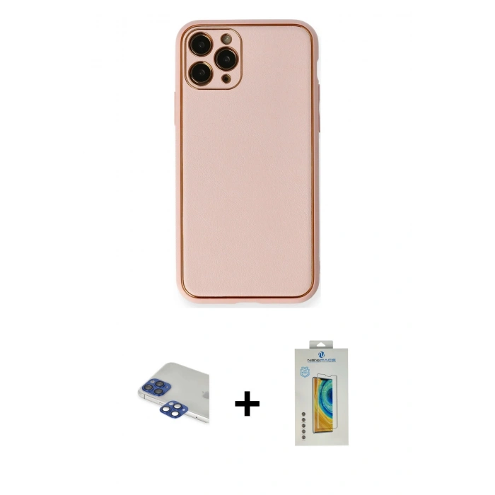 MARSİLYAN™- iPhone 11 Pro Max Kılıf Yadigar Klasik - Siyah Polymer Nano Ekran Koruyucu + Pers Alüminyum Kamera Lens - LT