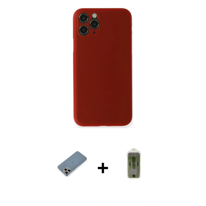 MARSİLYAN™- iPhone 11 Pro Max Kılıf Yadigar Yansıma Serisi - Siyah Joko Magic 5D Hayalet Cam + Metal Kamera Lens Koruma Cam - GD