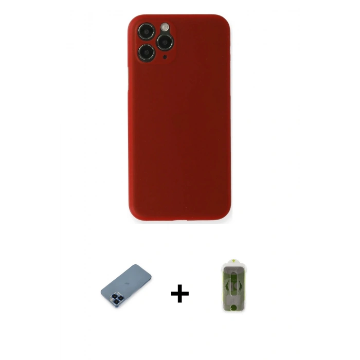 MARSİLYAN™- iPhone 11 Pro Max Kılıf Yadigar Yansıma Serisi - Siyah Joko Magic 5D Hayalet Cam + Metal Kamera Lens Koruma Cam - MI