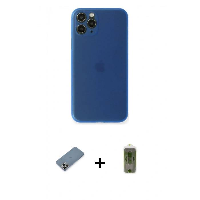 MARSİLYAN™- iPhone 11 Pro Max Kılıf Yadigar Yansıma Serisi - Siyah Joko Magic 5D Hayalet Cam + Metal Kamera Lens Koruma Cam - AKYL