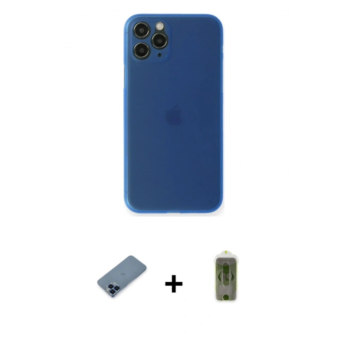 MARSİLYAN™- iPhone 11 Pro Max Kılıf Yadigar Yansıma Serisi - Siyah Joko Magic 5D Hayalet Cam + Metal Kamera Lens Koruma Cam - MI