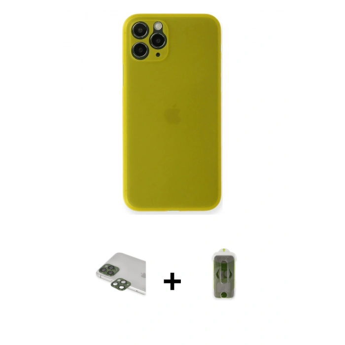 MARSİLYAN™- iPhone 11 Pro Max Kılıf Yadigar Yansıma Serisi - Siyah Joko Magic 5D Hayalet Cam + Pers Alüminyum Kamera Lens - YL