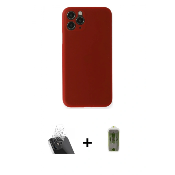 MARSİLYAN™- iPhone 11 Pro Max Kılıf Yadigar Yansıma Serisi - Siyah Joko Magic 5D Hayalet Cam + Kamera Lens Koruma Cam - SF