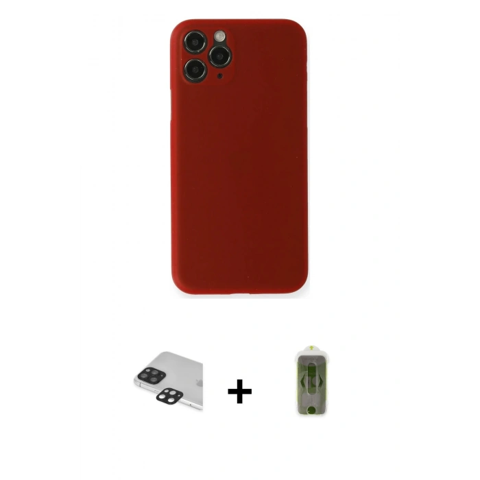 MARSİLYAN™- iPhone 11 Pro Max Kılıf Yadigar Yansıma Serisi - Siyah Joko Magic 5D Hayalet Cam + Siyah Pers Alüminyum Kamera Lens