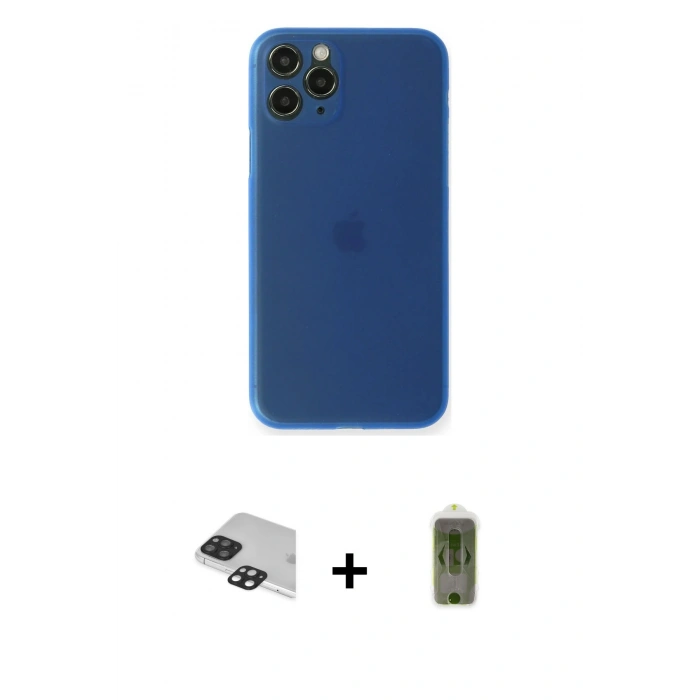 MARSİLYAN™- iPhone 11 Pro Max Kılıf Yadigar Yansıma Serisi - Siyah Joko Magic 5D Hayalet Cam + Siyah Pers Alüminyum Kamera Lens