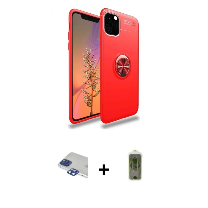 MARSİLYAN™- iPhone 11 Pro Max Kılıf Yankı Form Prime - Siyah Joko Magic 5D Hayalet Cam + Pers Alüminyum Kamera Lens - LT