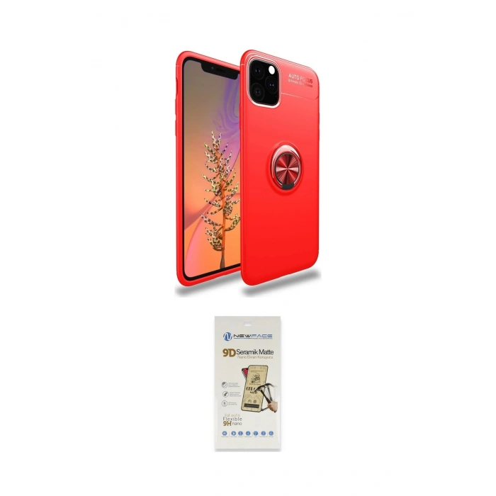 MARSİLYAN™- iPhone 11 Pro Max Kılıf Yankı Form Prime - Siyah Mat Seramik Nano Ekran Koruyucu