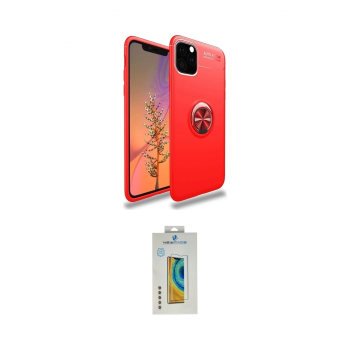 MARSİLYAN™- iPhone 11 Pro Max Kılıf Yankı Form Prime - Siyah Polymer Nano Ekran Koruyucu