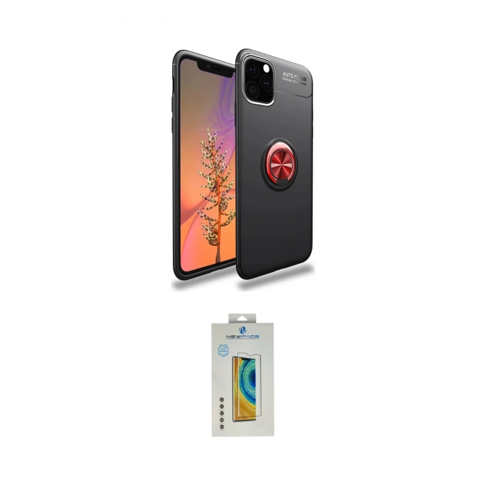 MARSİLYAN™- iPhone 11 Pro Max Kılıf Yankı Form Prime - Siyah Polymer Nano Ekran Koruyucu