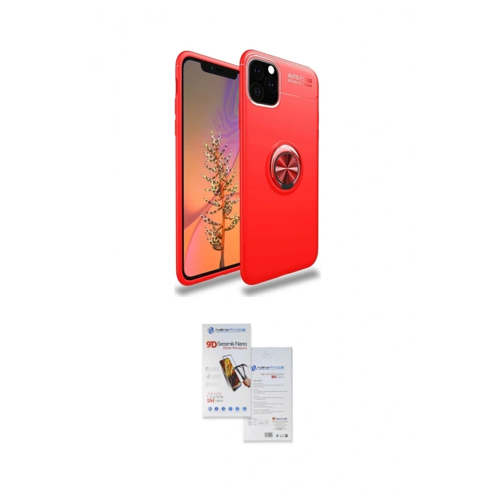 MARSİLYAN™- iPhone 11 Pro Max Kılıf Yankı Form Prime - Siyah Seramik Nano Ekran Koruyucu