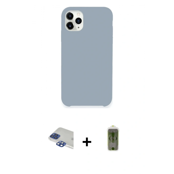 MARSİLYAN™- iPhone 11 Pro Max Kılıf Zirve Modern Özel Seri - Siyah Joko Magic 5D Hayalet Cam + Pers Alüminyum Kamera Lens - LT