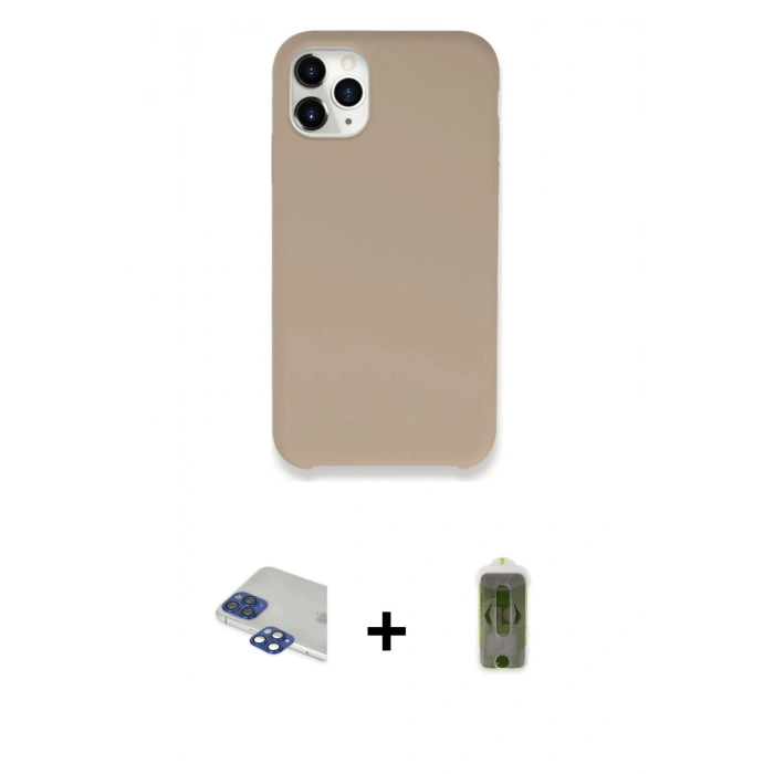 MARSİLYAN™- iPhone 11 Pro Max Kılıf Zirve Modern Özel Seri - Siyah Joko Magic 5D Hayalet Cam + Pers Alüminyum Kamera Lens - LT