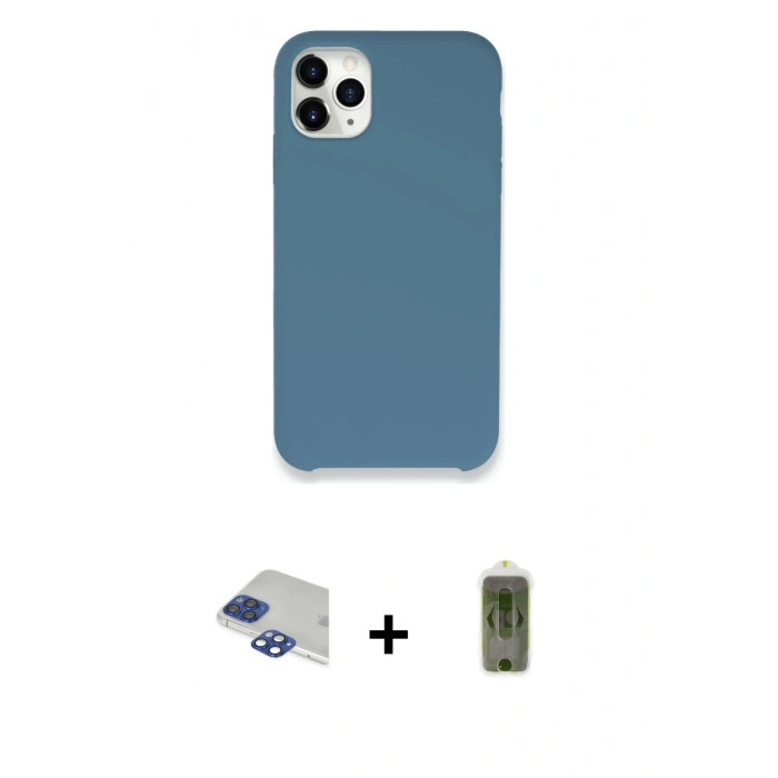MARSİLYAN™- iPhone 11 Pro Max Kılıf Zirve Modern Özel Seri - Siyah Joko Magic 5D Hayalet Cam + Pers Alüminyum Kamera Lens - LT