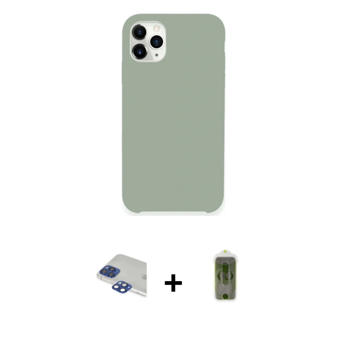 MARSİLYAN™- iPhone 11 Pro Max Kılıf Zirve Modern Özel Seri - Siyah Joko Magic 5D Hayalet Cam + Pers Alüminyum Kamera Lens - LT