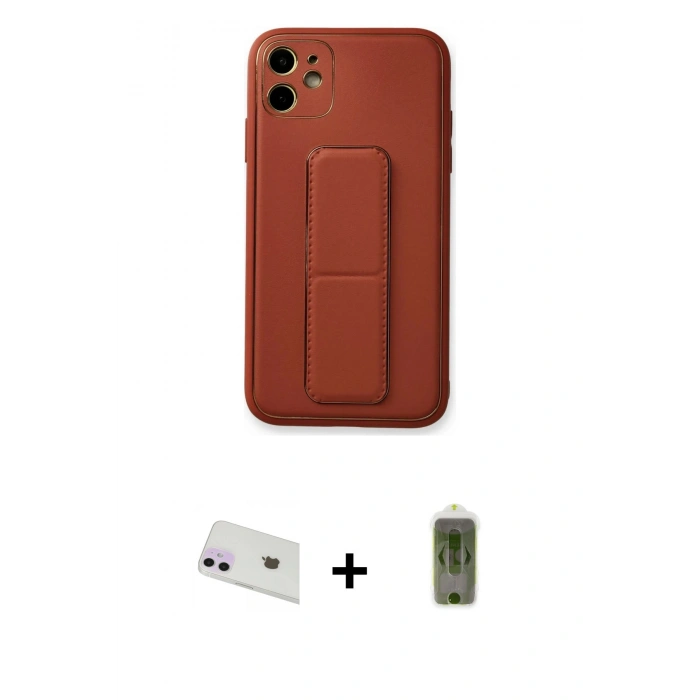 MARSİLYAN™- iPhone 12 Kılıf Akış Doku - Siyah Joko Magic 5D Hayalet Cam + Rainbow Kamera Lens Koruma Cam - MR