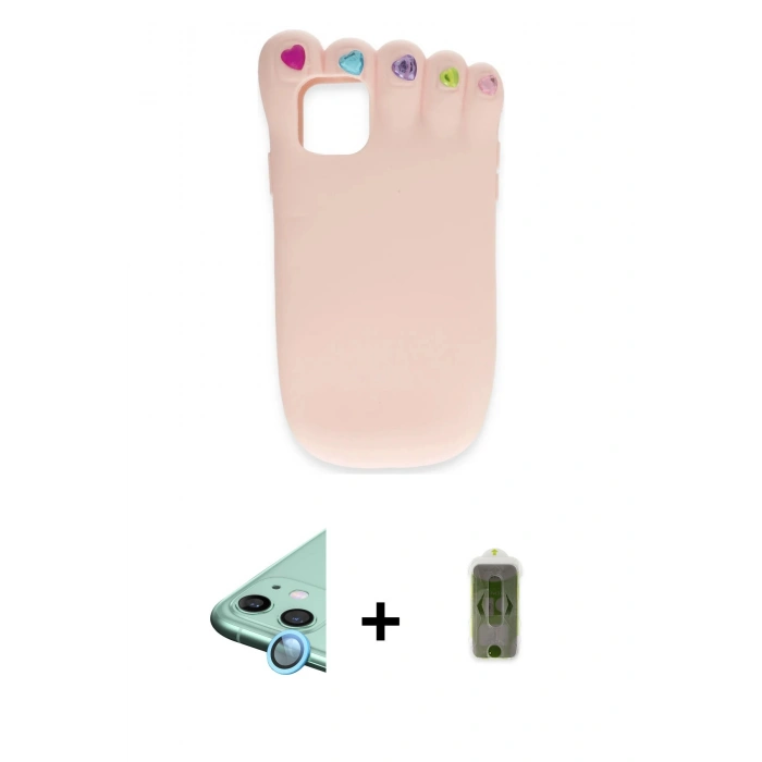 MARSİLYAN™- iPhone 12 Kılıf Akış Yansıma - Siyah Joko Magic 5D Hayalet Cam + Raze Metal Kamera Lens - MI