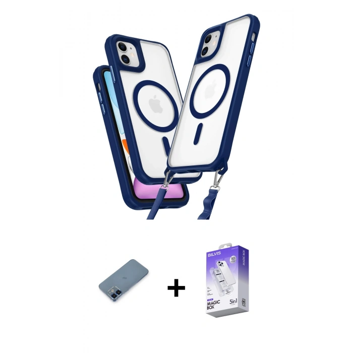 MARSİLYAN™- iPhone 12 Kılıf Atlas Doku Koleksiyonu - Siyah Bilvis 5in1 3D Magic Cam Ekran Koruyucu + Metal Kamera Lens Koruma Cam - MI