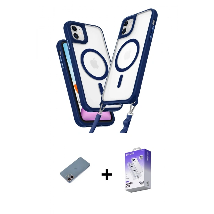 MARSİLYAN™- iPhone 12 Kılıf Atlas Doku Koleksiyonu - Siyah Bilvis 5in1 3D Magic Cam Ekran Koruyucu + Shine Kamera Lens Koruma Cam - PE