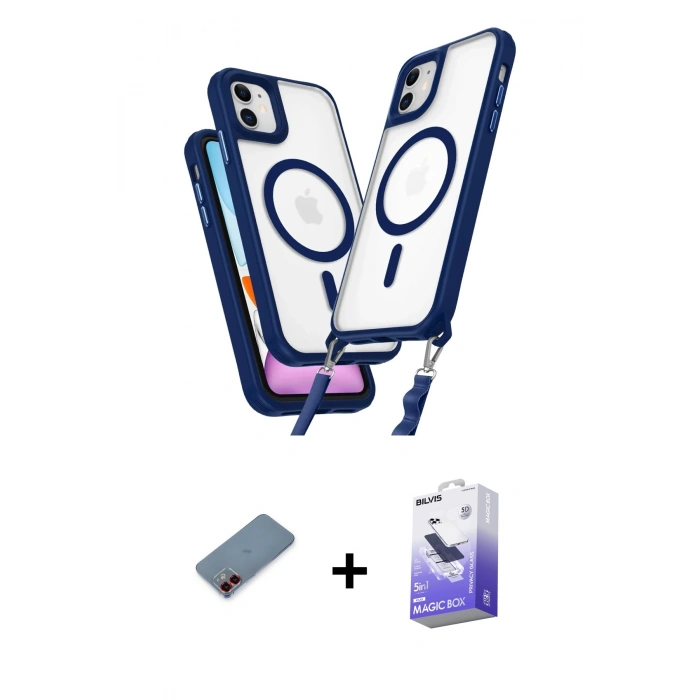 MARSİLYAN™- iPhone 12 Kılıf Atlas Doku Koleksiyonu - Siyah Bilvis 5in1 5D Magic Hayalet Cam Ekran Koruyucu + Metal Kamera Lens Koruma Cam - KI
