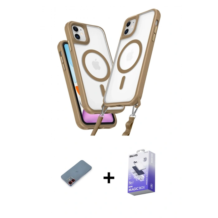 MARSİLYAN™- iPhone 12 Kılıf Atlas Doku Koleksiyonu - Siyah Bilvis 5in1 5D Magic Hayalet Cam Ekran Koruyucu + Metal Kamera Lens Koruma Cam - KI