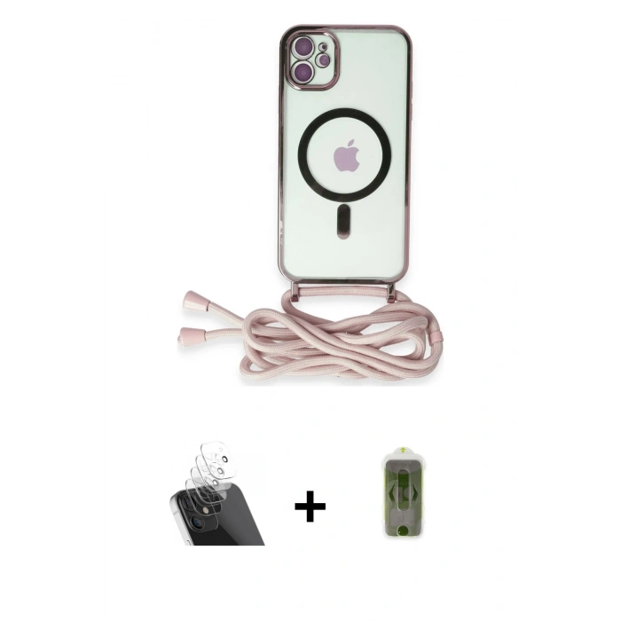 MARSİLYAN™- iPhone 12 Kılıf Eksen Özel Seri - Siyah Joko Magic 5D Hayalet Cam + Kamera Lens Koruma Cam - SF