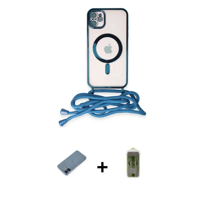 MARSİLYAN™- iPhone 12 Kılıf Eksen Özel Seri - Siyah Joko Magic 5D Hayalet Cam + Metal Kamera Lens Koruma Cam - MI