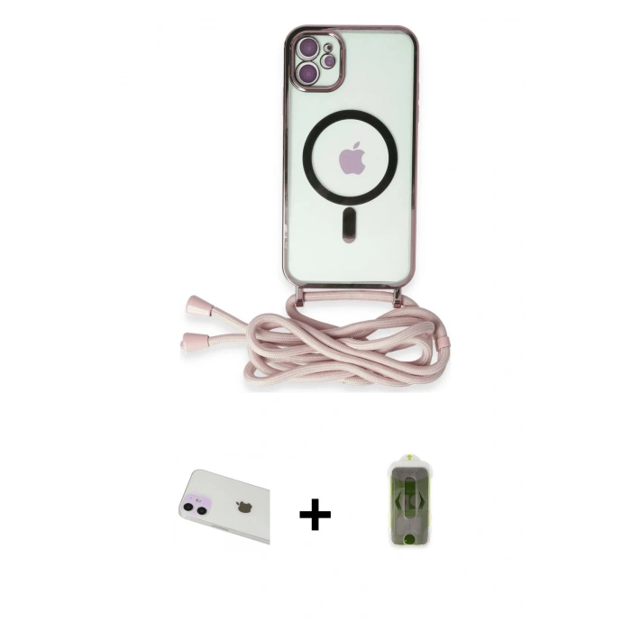 MARSİLYAN™- iPhone 12 Kılıf Eksen Özel Seri - Siyah Joko Magic 5D Hayalet Cam + Rainbow Kamera Lens Koruma Cam - MR