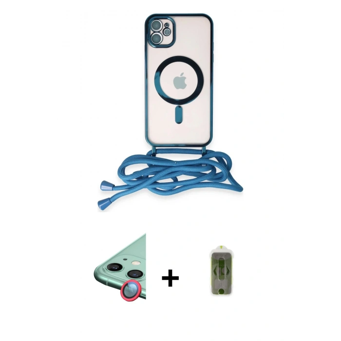 MARSİLYAN™- iPhone 12 Kılıf Eksen Özel Seri - Siyah Joko Magic 5D Hayalet Cam + Raze Metal Kamera Lens - KI