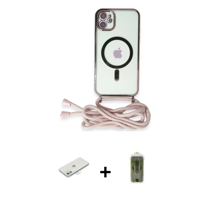 MARSİLYAN™- iPhone 12 Kılıf Eksen Özel Seri - Siyah Joko Magic 5D Hayalet Cam + Renkli Kamera Lens Koruma Cam - SI