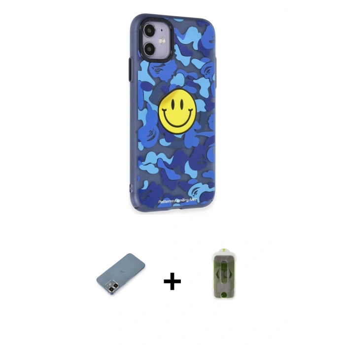 MARSİLYAN™- iPhone 12 Kılıf Nova Doku Koleksiyonu - Siyah Joko Magic 5D Hayalet Cam + Metal Kamera Lens Koruma Cam - GD