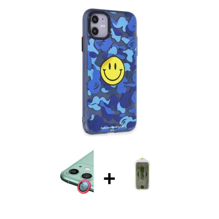 MARSİLYAN™- iPhone 12 Kılıf Nova Doku Koleksiyonu - Siyah Joko Magic 5D Hayalet Cam + Raze Metal Kamera Lens - KI