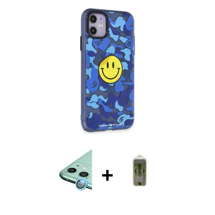 MARSİLYAN™- iPhone 12 Kılıf Nova Doku Koleksiyonu - Siyah Joko Magic 5D Hayalet Cam + Raze Metal Kamera Lens - MI