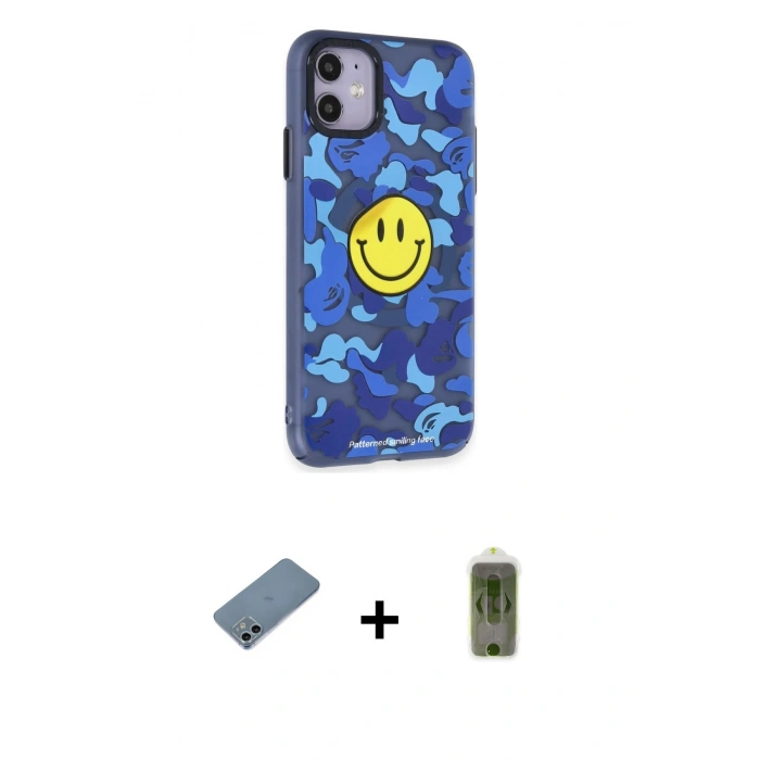 MARSİLYAN™- iPhone 12 Kılıf Nova Doku Koleksiyonu - Siyah Joko Magic 5D Hayalet Cam + Shine Kamera Lens Koruma Cam - SABE