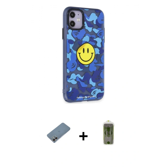 MARSİLYAN™- iPhone 12 Kılıf Nova Doku Koleksiyonu - Siyah Joko Magic 5D Hayalet Cam + Shine Kamera Lens Koruma Cam - GI