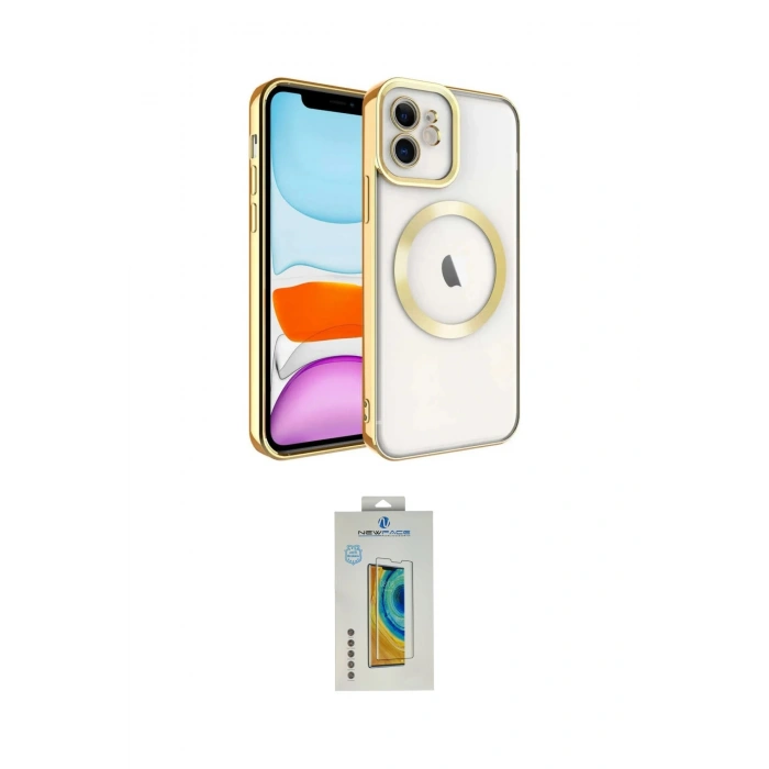 MARSİLYAN™- iPhone 12 Kılıf Nova Işık Özel Seri - Siyah Polymer Nano Ekran Koruyucu