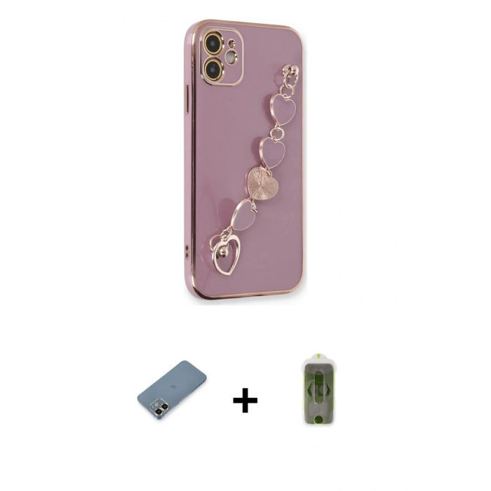 MARSİLYAN™- iPhone 12 Kılıf Nova Işık Prime - Siyah Joko Magic 5D Hayalet Cam + Metal Kamera Lens Koruma Cam - GD