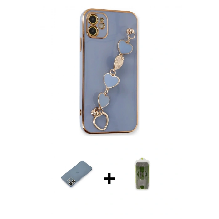 MARSİLYAN™- iPhone 12 Kılıf Nova Işık Prime - Siyah Joko Magic 5D Hayalet Cam + Metal Kamera Lens Koruma Cam - GD