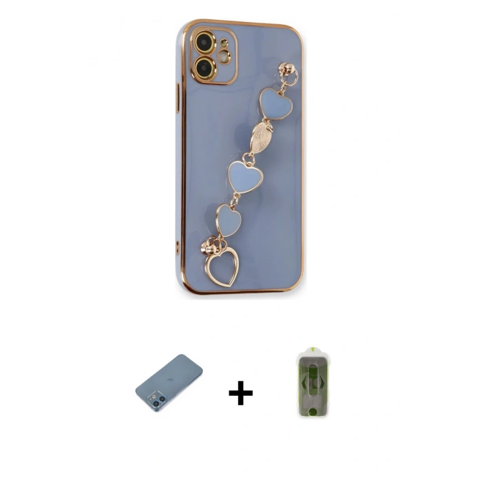 MARSİLYAN™- iPhone 12 Kılıf Nova Işık Prime - Siyah Joko Magic 5D Hayalet Cam + Shine Kamera Lens Koruma Cam - MI
