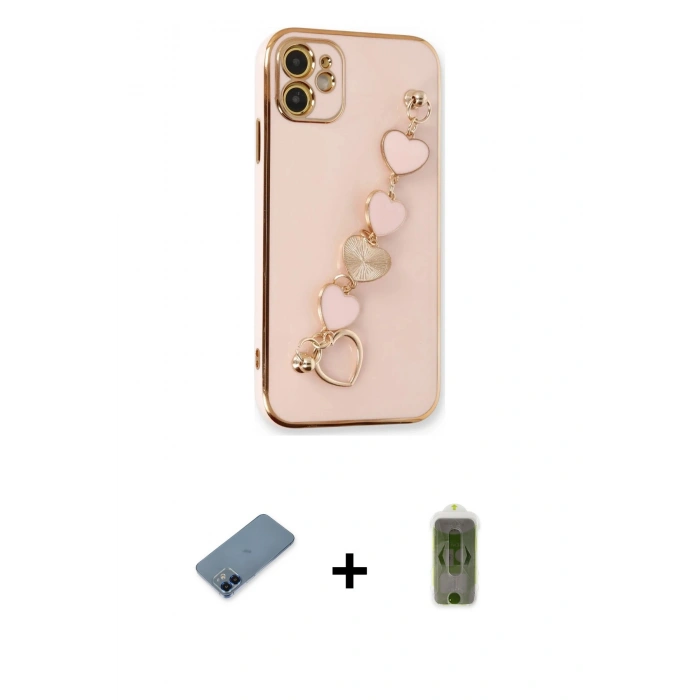 MARSİLYAN™- iPhone 12 Kılıf Nova Işık Prime - Siyah Joko Magic 5D Hayalet Cam + Metal Kamera Lens Koruma Cam - MI
