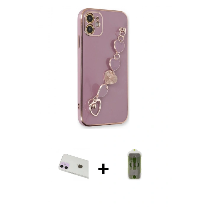 MARSİLYAN™- iPhone 12 Kılıf Nova Işık Prime - Siyah Joko Magic 5D Hayalet Cam + Rainbow Kamera Lens Koruma Cam - MR