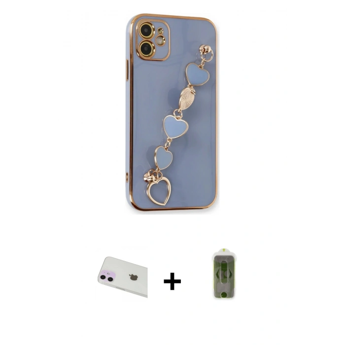 MARSİLYAN™- iPhone 12 Kılıf Nova Işık Prime - Siyah Joko Magic 5D Hayalet Cam + Rainbow Kamera Lens Koruma Cam - MR